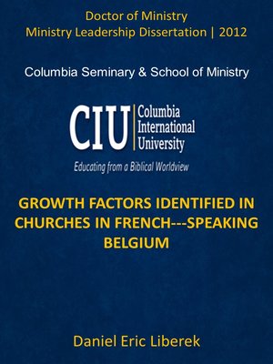 cover image of GROWTH FACTORS IDENTIFIED IN CHURCHES IN FRENCH
